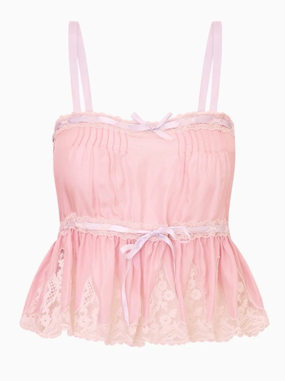 LoveShackFancy Vesperine Silk Habotai Top